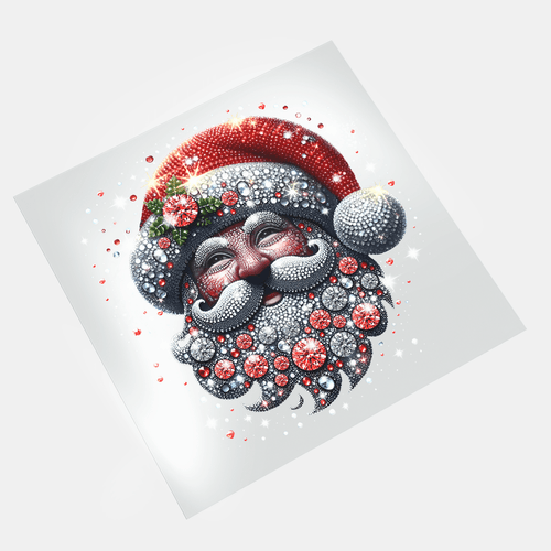 Sparkling Christmas - Sparkling Santa - DTF Transfer - Direct-to-Film