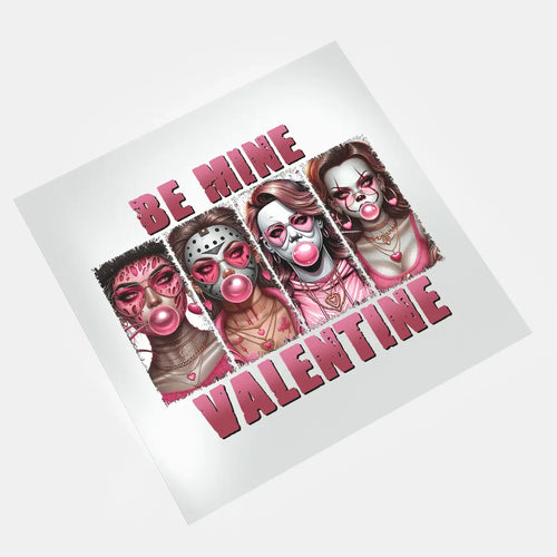 DTF transfers - Female Valentine Horror Queen - Be Mine Valentine Design