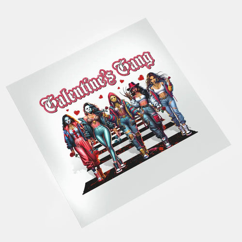 DTF prints - Female Valentine Horror Queen - Galentine’s Gang Design
