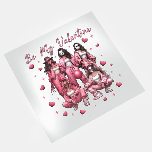 Pre made DTF transfers - Female Valentine Horror Queen - Be My Valentine 2 Design