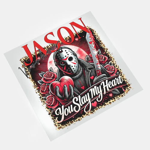 Horror Hearts Creepy Valentine - Jason Vorhees - DTF Transfer - Direct-to-Film