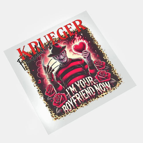 Horror Hearts Creepy Valentine - Freddy Krueger - DTF Transfer - Direct-to-Film