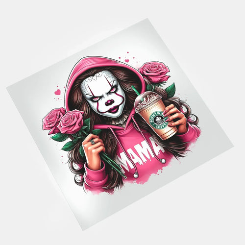 Valentine Horror Mama - Pennywise Mama - DTF Transfer - Direct-to-Film