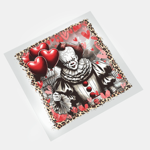Love Is In The Scare: Valentine Horror - Pennywise - DTF Transfer - Direct-to-Film
