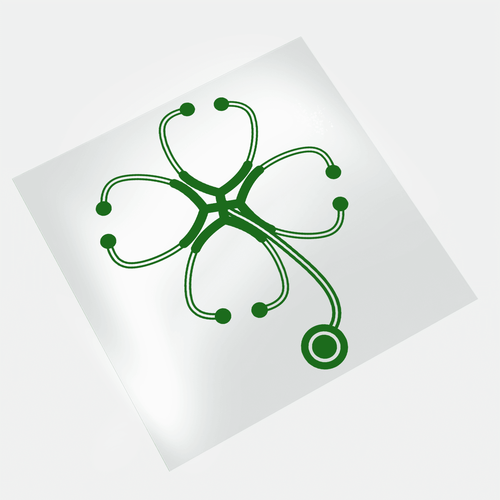 St. Patrick's Nurse: Shamrocks & Scrubs - Clover Stethoscope - DTF Transfer - Direct-to-Film
