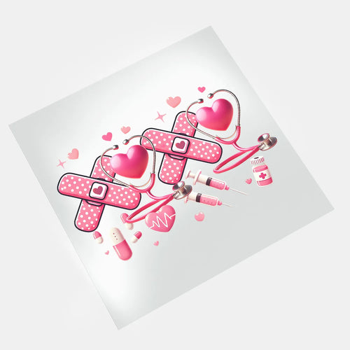 Valentine Nurse Love, Lies, & Needles - Bandages - DTF Transfer - Direct-to-Film