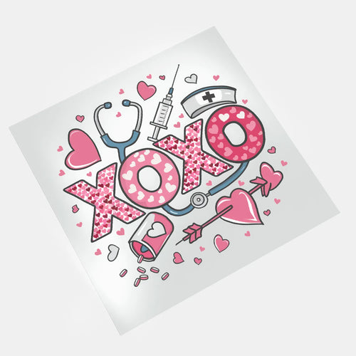 Valentine Nurse Love, Lies, & Needles - XOXO - DTF Transfer - Direct-to-Film