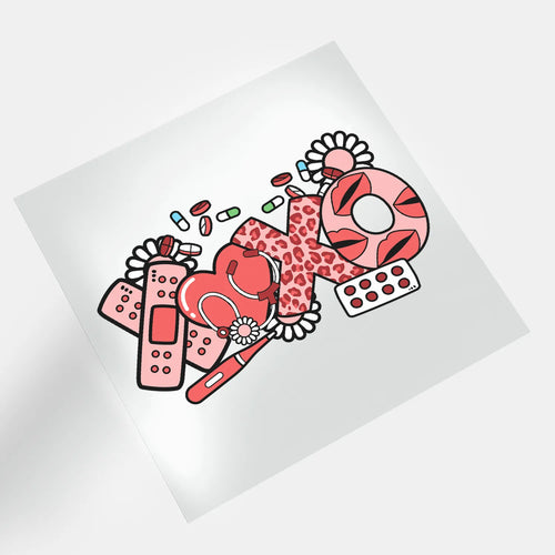 Valentine Nurse Love, Lies, & Needles - XOXO 2 - DTF Transfer - Direct-to-Film