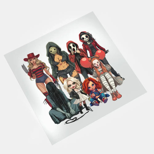 DTF transfer ready to press - Galentine's Day - Horror Gals Design