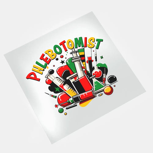 Ready to press DTF transfers - Phlebotomist Life - Phlebotomist Design