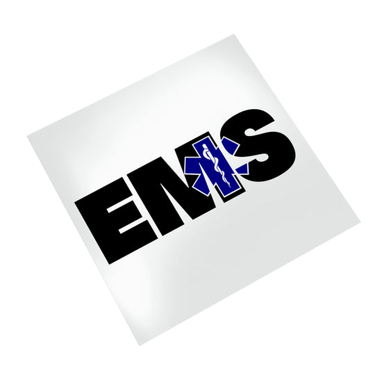 Professional EMS DTF transfer ready to press featuring Star of Life medical emblems for paramedic apparel