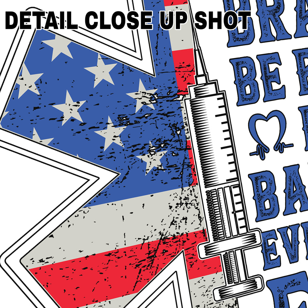 EMT DTF transfer design with Be Brave Be Bold Be Badass Everyday text and distressed Australian flag elements on transparent background