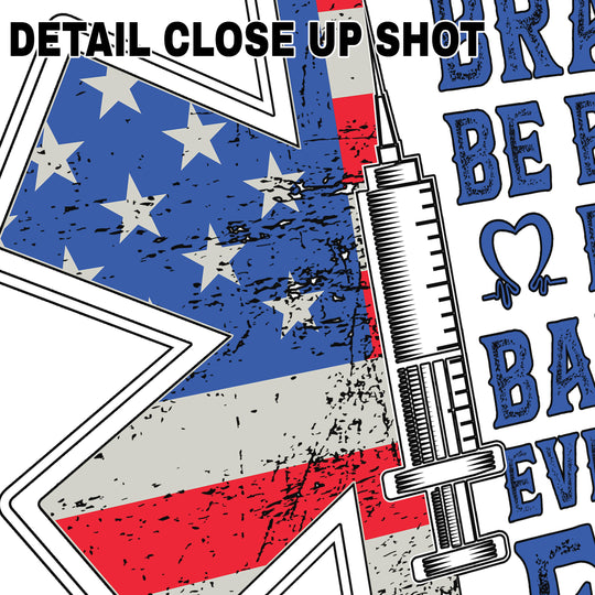 EMT DTF transfer design with Be Brave Be Bold Be Badass Everyday text and distressed Australian flag elements on transparent background