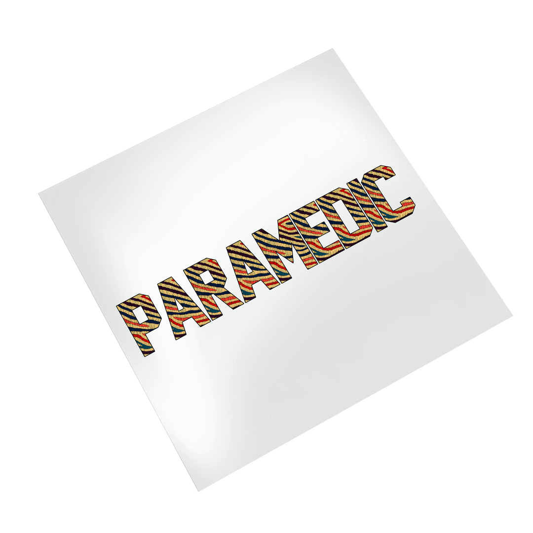 Textured chevron paramedic DTF transfer displayed on white background showing detailed pattern
