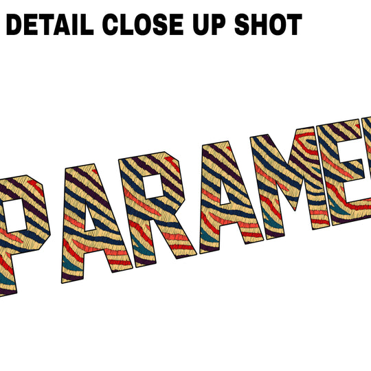 Textured chevron paramedic DTF transfer with woven ribbon pattern design on transparent background