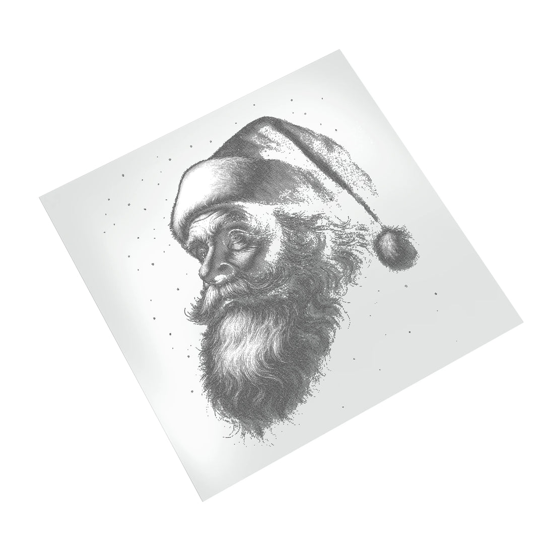 Christmas DTF Transfer - Vintage Halftone Santa Ready to Press