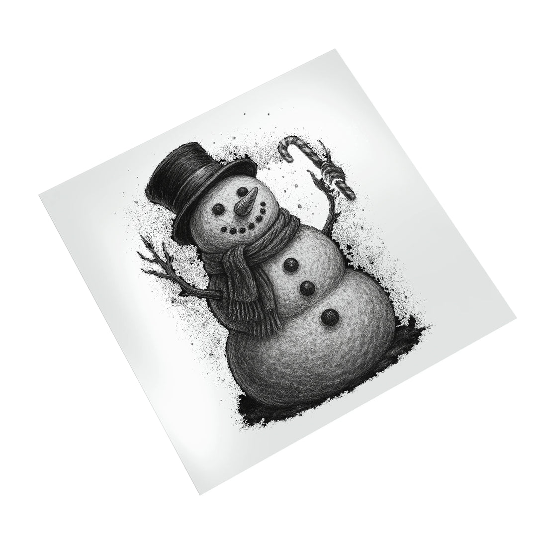 Christmas DTF Transfer - Halftone Snowman Ready to Press