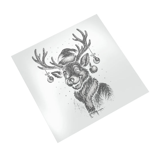 Christmas DTF Transfer - Halftone Vintage Reindeer Ready to Press