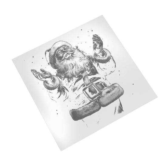 Christmas DTF Transfer - Vintage Santa Halftone Ready to Press