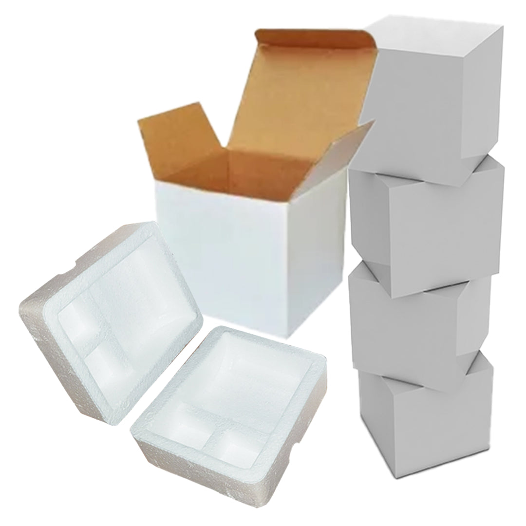 4-Pack Shockproof Shipping Boxes for 11oz. Mugs - Protective Cardboard Packaging with Foam Supports
