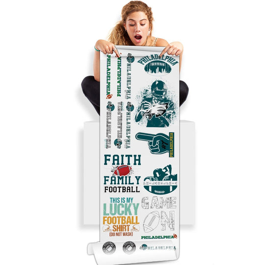 Philadelphia Football DTF Transfer 22x60 Direct-to-Film Gang Sheets - Mugsie