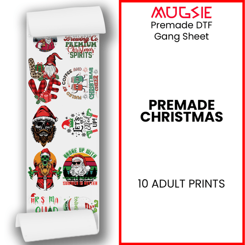 Premade Christmas DTF Gangsheet - 22x60 - Mugsie