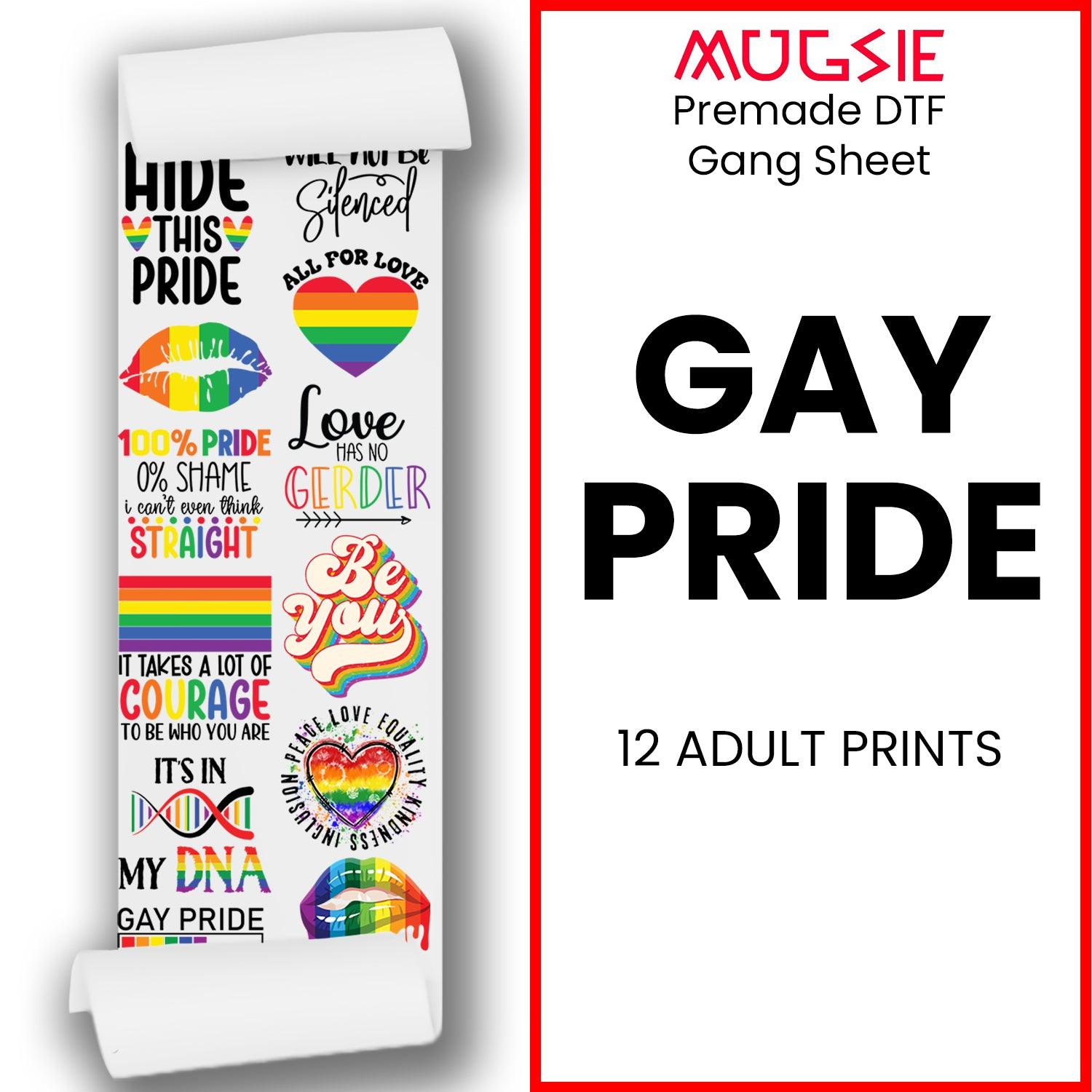 Rainbow Pride Direct-to-Film DTF Transfer Gang Sheets - 22x60 - Mugsie