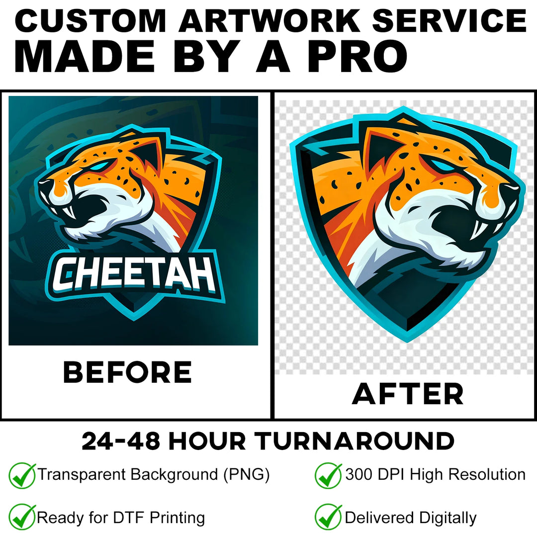 Custom Artwork Editing for DTF Printing - Remove Text, Backgrounds & More