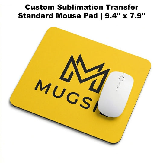 Custom sublimation transfer for standard mouse pad 9.4 x 7.9 inch - corporate logo example - upload your own design - transfer only - printed in USA - Mugsie