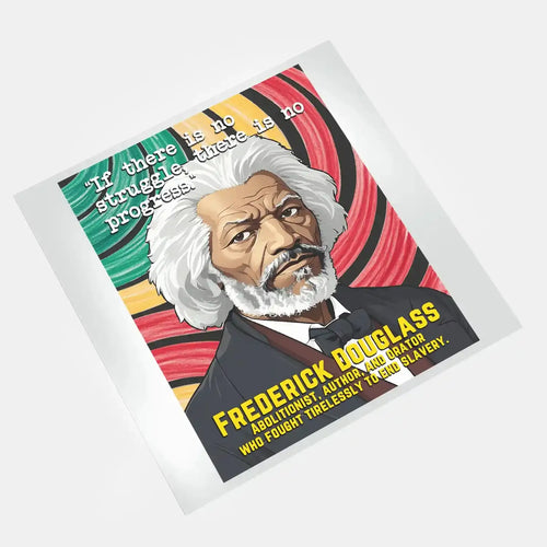 DTF print on film featuring a detailed Frederick Douglass design. Perfect for high-quality DTF printing and custom apparel.