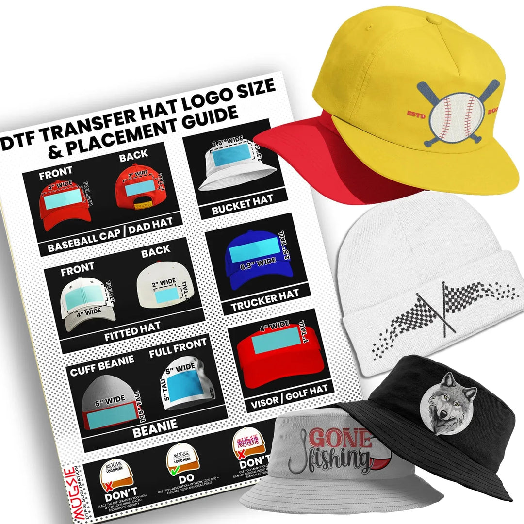 DTF Transfers Hat Logo Size & Placement Guide | Perfect Hat Alignment ...