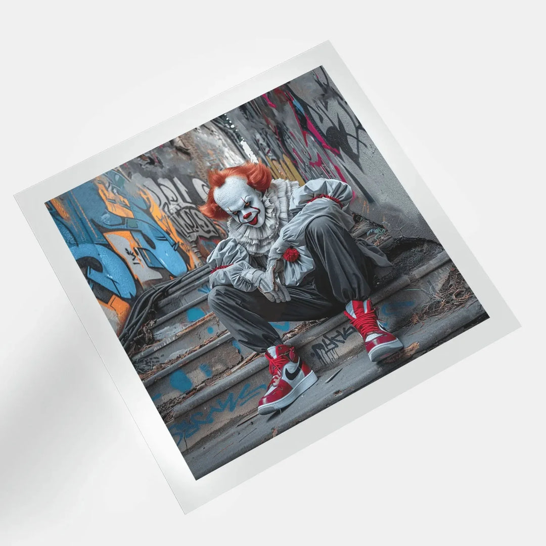 Halloween Horror Squad Pennywise DTF transfer design for spooky custom apparel