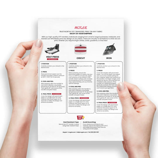 Step-by-step guide on how to apply DTF transfers to garments, ensuring perfect adhesion and high-quality results.
