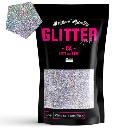 Silver Holographic glitter  Powder