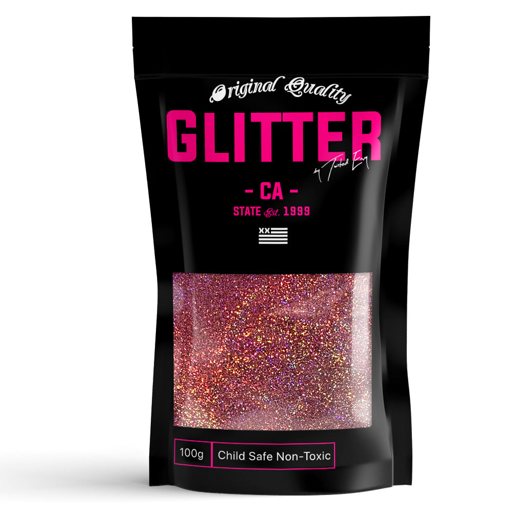 Rose Gold Holographic glitter  Powder