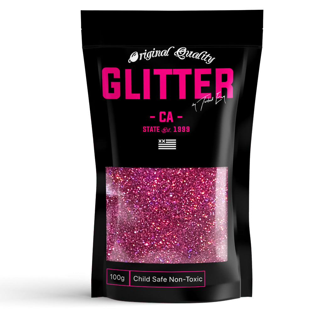 Fuchsia Pink Holographic glitter  Powder