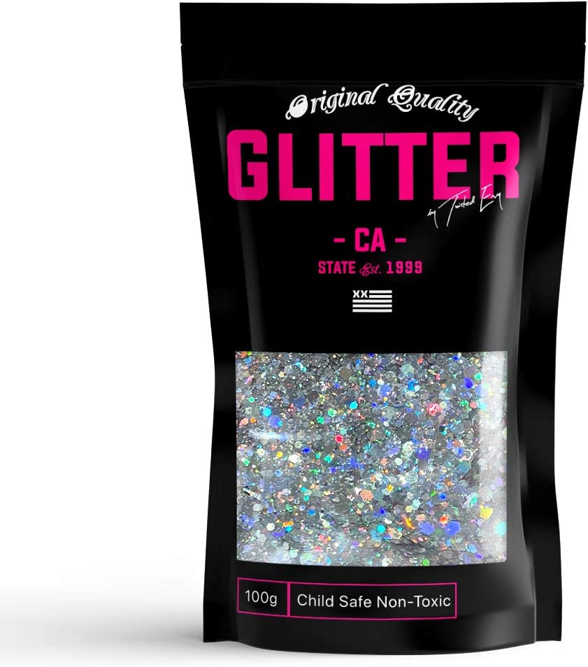 Silver Holographic Chunky Glitter Mix