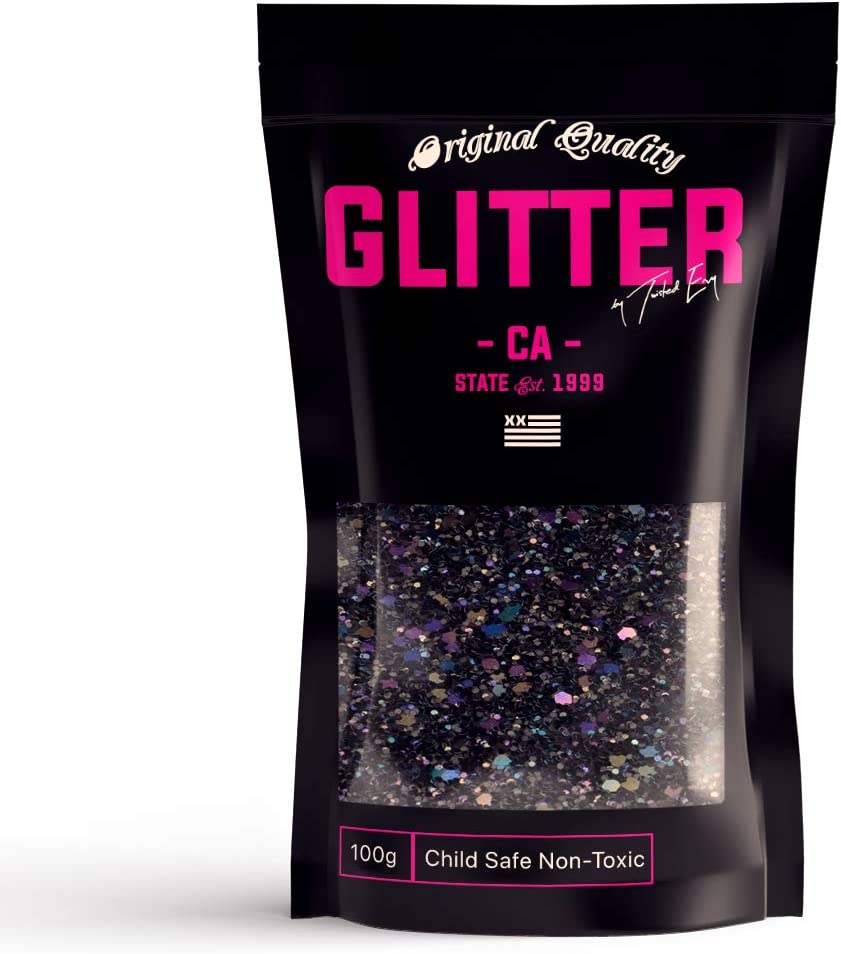 Black Holographic Chunky Glitter Mix