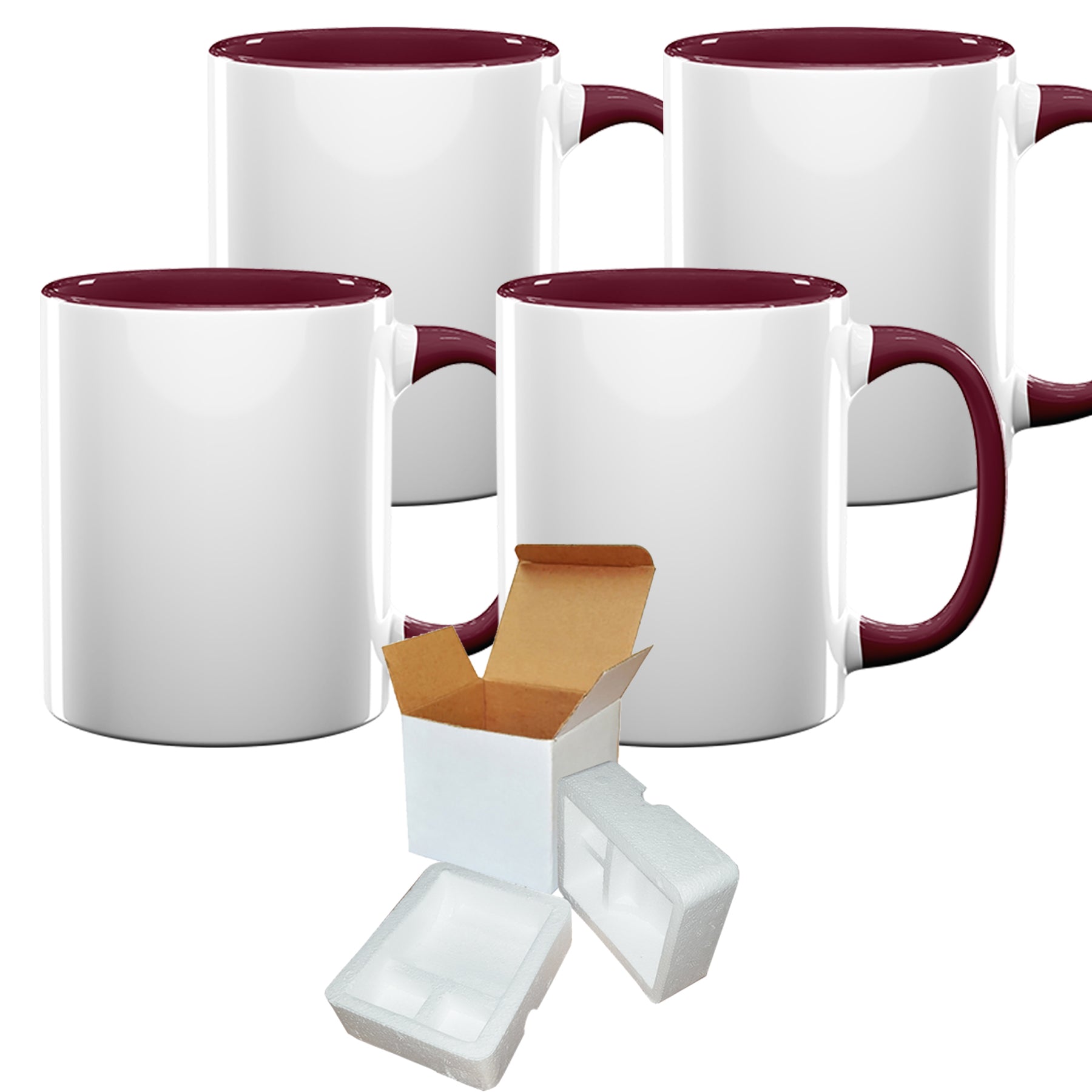 12pcs Sublimation 15oz Coffee Mugs Two/Tone Blanks,6 Color to Choose From