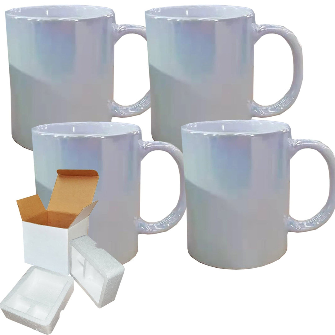 TWISTED ENVY Set of 8 15 oz White Professional Grade Sublimation Mug-  Sublimation Series - With Individual White Gift Box