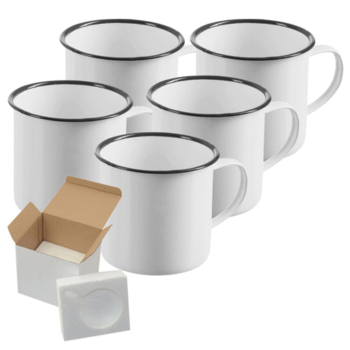 12 Pcs 12oz. Stainless Steel Camping Coffee Mug Gift, Outdoors Metal Enamel Campfire Cup