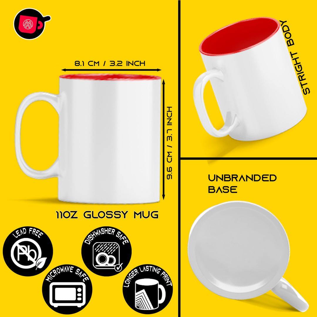 12 PACK 11 oz. Red Two-Tone Ceramic Sublimation Blank Mugs - Includes White  Gift Boxes - Mugsie