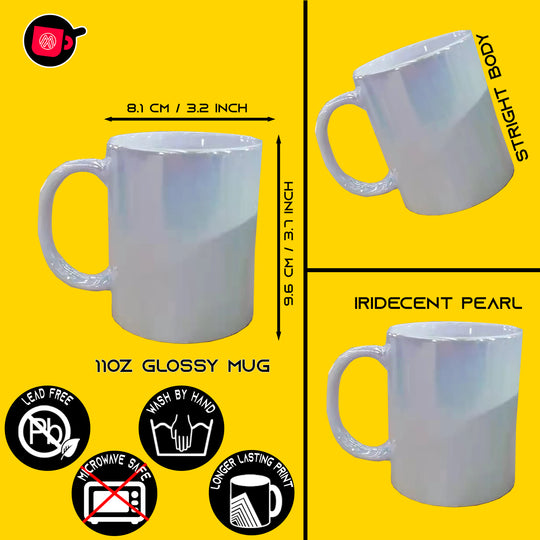 12-Pack 11 oz Pearl Iridescent Sublimation Mugs - Professional Grade - Included White Gift Box.