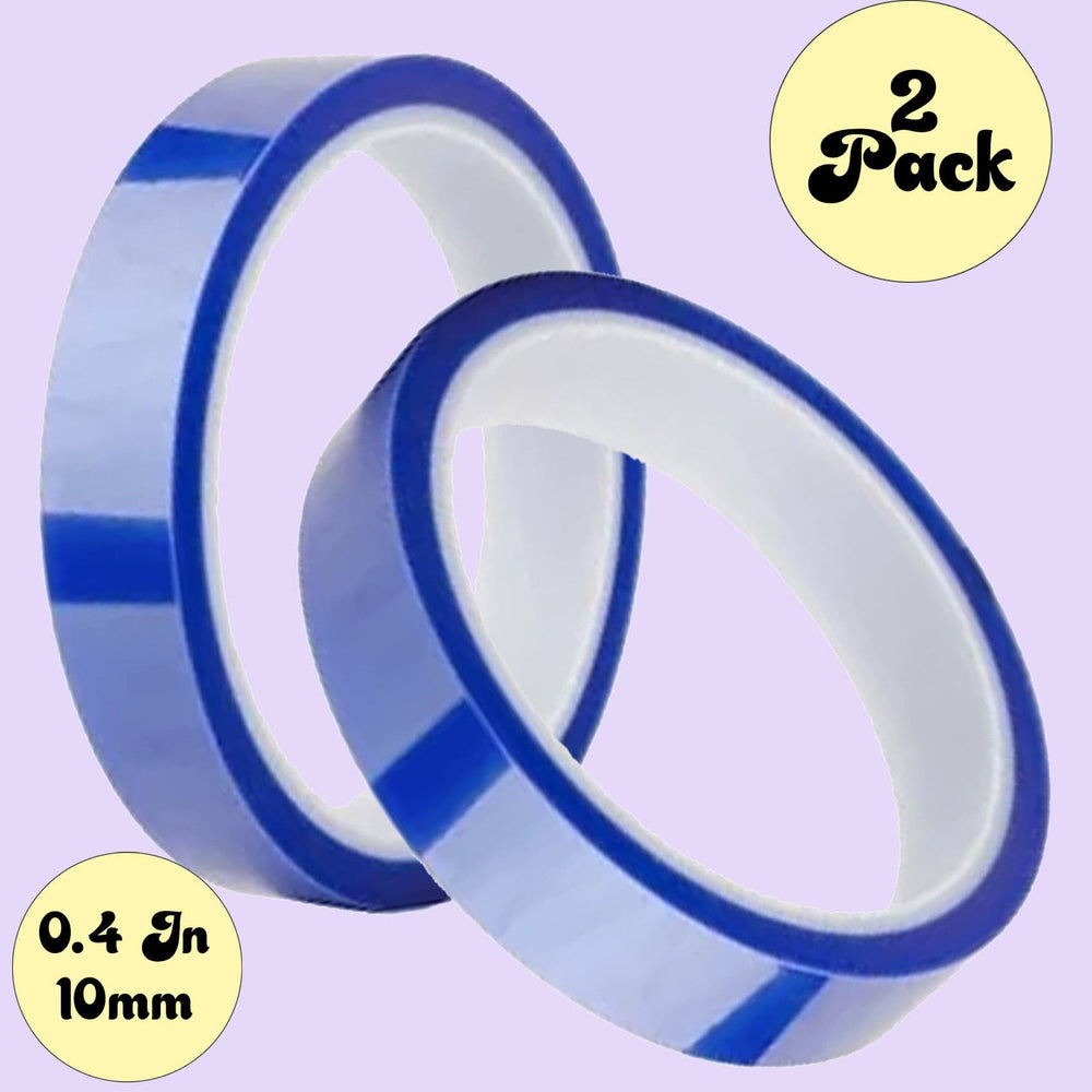 2-Pack 0.4 Inch (10mm) x 33m (108ft) Heat Resistant Tape - High Temperature Heat Tape.