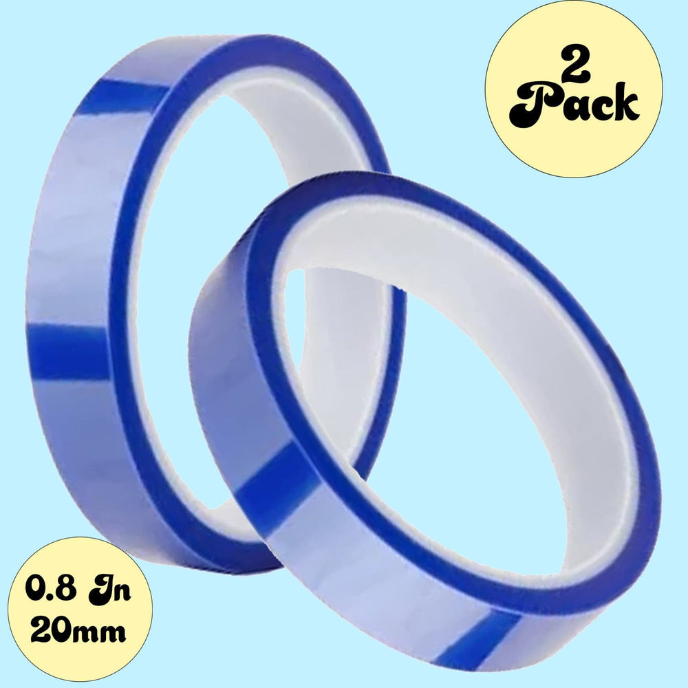 2-Pack 0.8 Inch (20mm) x 33m (108ft) Heat Resistant Tape - High Temperature Heat Tape.