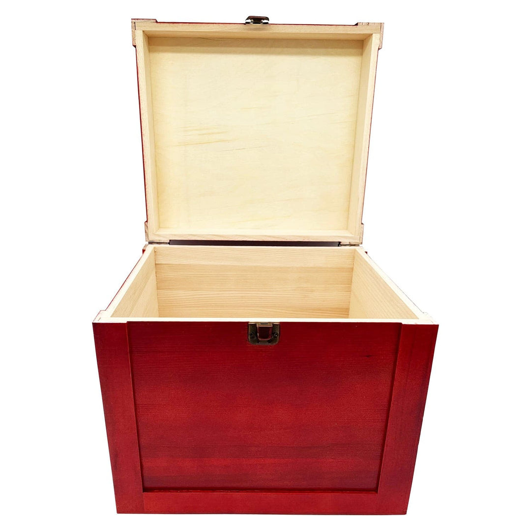 Red Wood Crate Pine - Versatile Storage Solution - 10.6 x 10.6 x 10.6 Inches: Organize in Style!.